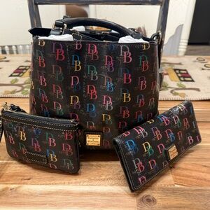 Dooney & Bourke handbag with wallet and keychain wallet